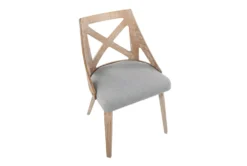 Ashton White Washed Wood And Grey Fabric Dining Chair Set Of 2 -Furniture Store 314423 grey polyester dining chair top 31