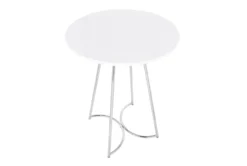 Emma Chrome Steel And White Wood 27" Counter Table -Furniture Store 314447 white metal counter height table top 31