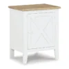 Selburg White/Brown Accent Cabinet -Furniture Store 315324 signature 01