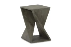 Zayne Distressed Grey Accent Table