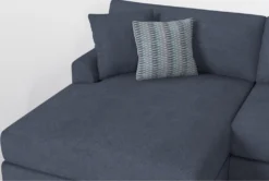 Santo Foam Chenille 181" 4 Piece Sectional With Left Arm Facing Oversized Chaise -Furniture Store 315372 blue fabric living room set detail 44