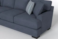 Santo Foam Chenille 181" 4 Piece Sectional With Left Arm Facing Oversized Chaise -Furniture Store 315372 blue fabric living room set detail 45