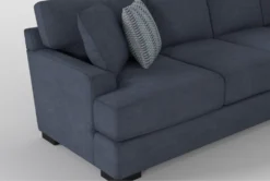 Santo Foam Chenille 181" 4 Piece Sectional With Right Arm Facing Oversized Chaise -Furniture Store 315380 blue fabric living room set detail 44