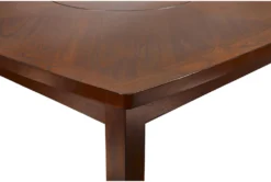 Ion 58" Counter Table With Lazy Susan -Furniture Store 315395 brown wood counter height table detail 44 1