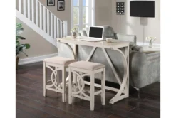 Keyes Beige 3 Piece Console Bar Set -Furniture Store 315399 beige veneer console bar room 85