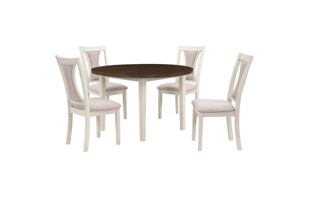 Harry 48" Round Dining Table Set For 4 - Image 2