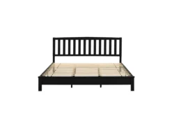 Best Seller -Furniture Store 315520 black wood bed front 02