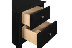 Zodiac Black Nightstand -Furniture Store 315530 black wood nightstand detail 45