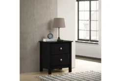 Zodiac Black Nightstand -Furniture Store 315530 black wood nightstand room 85