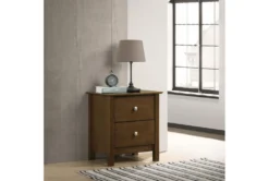 Zodiac Brown Nightstand -Furniture Store 315535 brown wood nightstand room 85
