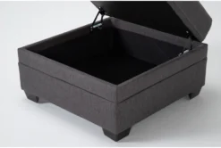 Solimar Graphite Storage Ottoman 11 Solimar Graphite Storage Ottoman -Furniture Store 316326 grey fabric ottoman detail 44
