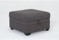 Solimar Graphite Storage Ottoman