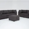 Solimar Graphite 6 Piece Modular Sofa, Loveseat & Storage Ottoman