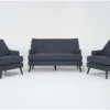 Celestino Slate Settee With 2 Accent Chairs -Furniture Store 317509 blue fabric settee signature 01