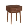 Leslie Mid-Century End Table -Furniture Store 317522 brown wood end table signature 01