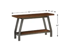 Nias Console Table With Shelf -Furniture Store 317527 brown wood sofa table detail 44