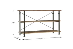 Nira Console Table With Shelves -Furniture Store 317528 brown wood sofa table detail 44