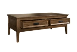 Rav Coffee Table With Drawers -Furniture Store 317535 brown wood coffee table detail 44
