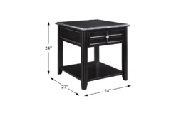 Rufus End Table -Furniture Store 317543 brown wood end table detail 45