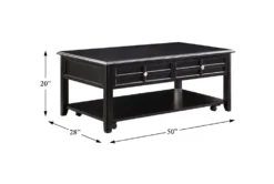 Rufus Lift-Top Coffee Table With Wheels -Furniture Store 317544 brown wood coffee table detail 45