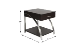 Nion End Table -Furniture Store 317545 brown wood end table detail 44