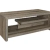 Burn Coffee Table With Shelf -Furniture Store 317555 brown wood coffee table signature 01