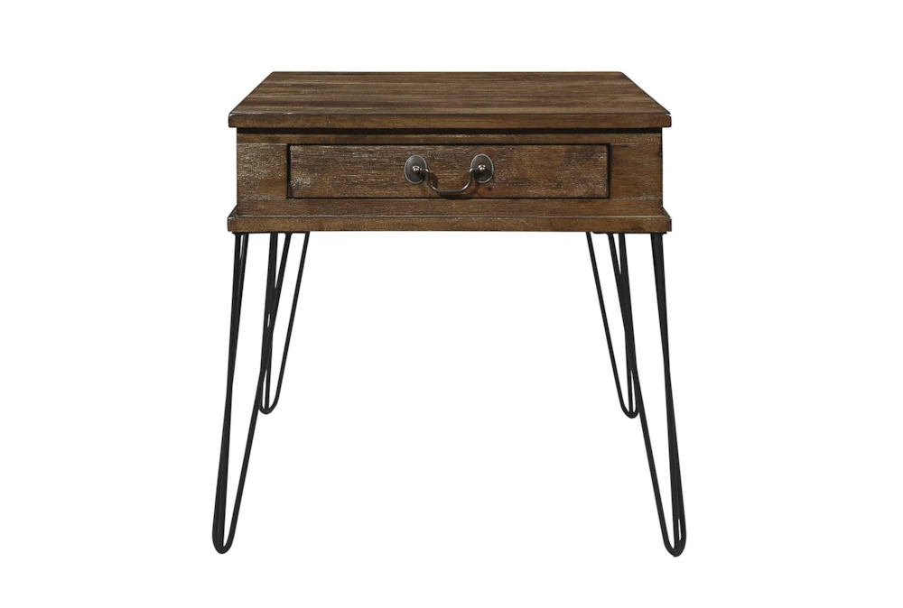 Pino End Table With Drawer And Hairpin Legs 4 Pino End Table With Drawer And Hairpin Legs - Image 2