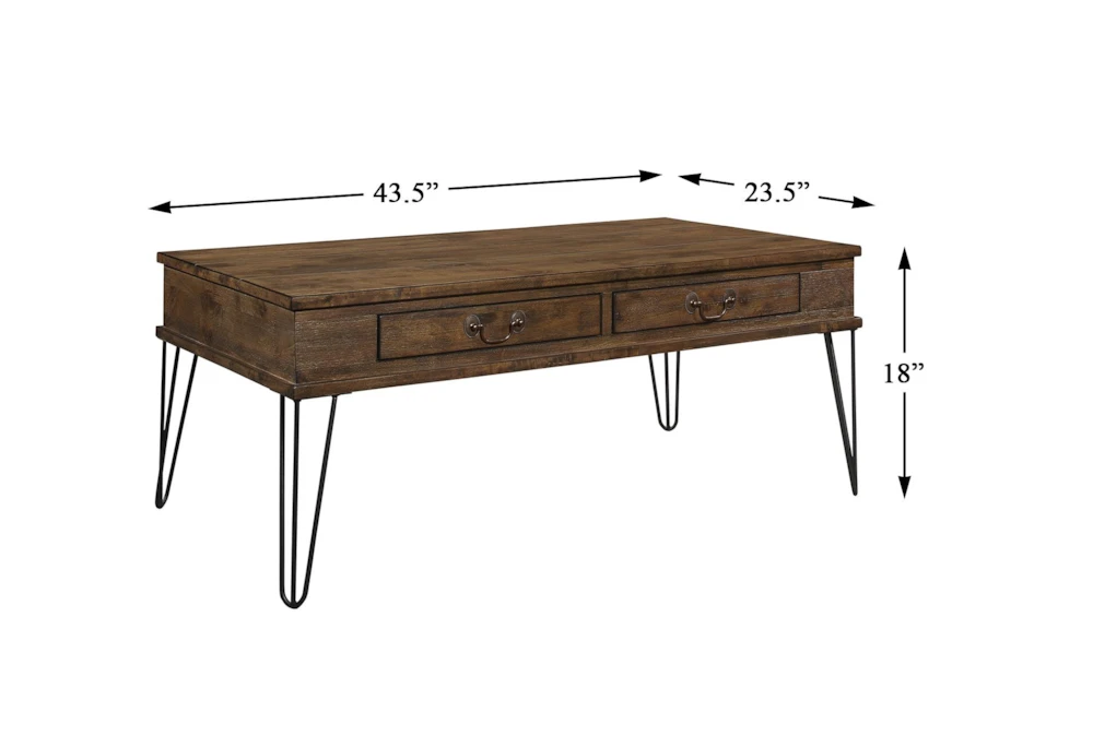 Pino Coffee Table With Drawer And Hairpin Legs 6 Pino Coffee Table With Drawer And Hairpin Legs - Image 4