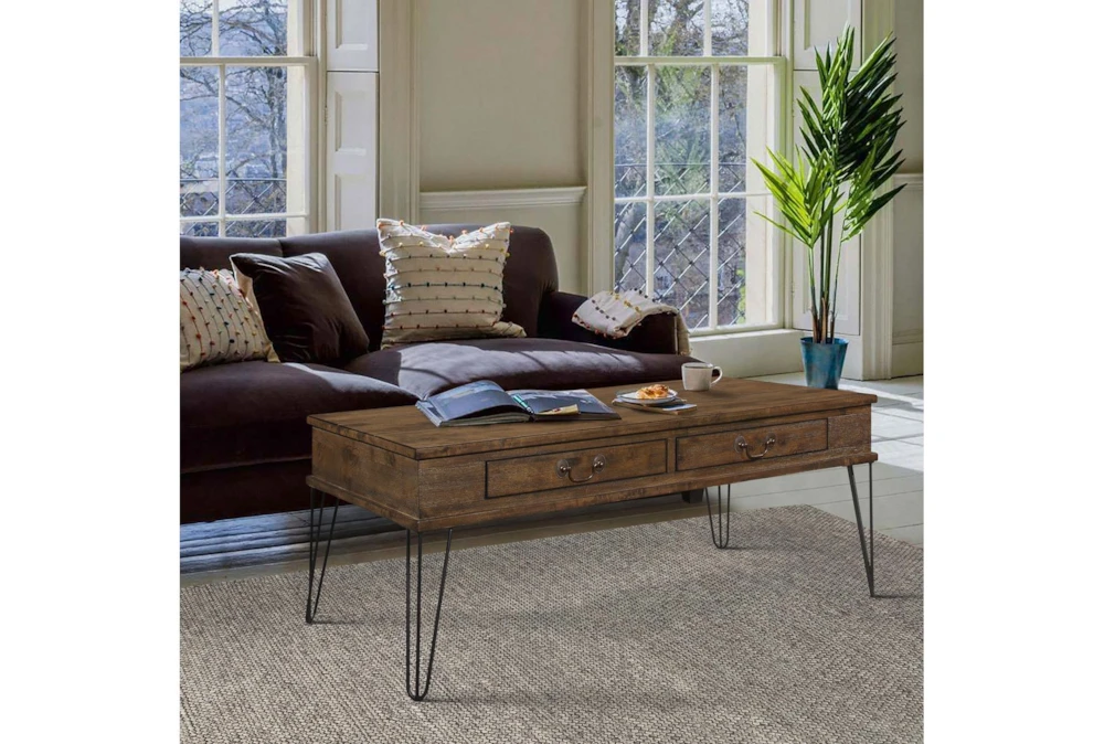 Pino Coffee Table With Drawer And Hairpin Legs 7 Pino Coffee Table With Drawer And Hairpin Legs - Image 5