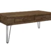 Pino Coffee Table With Drawer And Hairpin Legs -Furniture Store 317558 brown wood coffee table signature 01