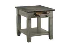 Every Two Tone Brown/Grey End Table -Furniture Store 317566 brown wood end table detail 44