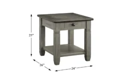 Every Two Tone Brown/Grey End Table -Furniture Store 317566 brown wood end table detail 45