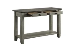 Every Two Tone Brown/Grey Console Table -Furniture Store 317567 brown wood sofa table detail 44