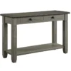 Every Two Tone Brown/Grey Console Table -Furniture Store 317567 brown wood sofa table signature 01