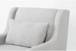 Delano Chenille 34" Charcoal Accent Chair -Furniture Store 317586 grey fabric accent chair detail 44