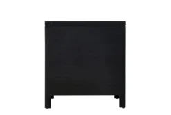 Leroy Black 28" 3 Drawer Nightstand -Furniture Store 317755 black wood nightstand back 82