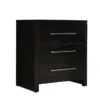 Leroy Black 28" 3 Drawer Nightstand -Furniture Store 317755 black wood nightstand signature 01