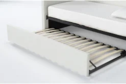 Emmerson II Sand Upholstered Full Daybed With Trundle -Furniture Store 317762 beige fabric daybed detail 44