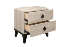 Corinne 23" 2 Drawer Nightstand -Furniture Store 317789 natural wood nightstand detail 44