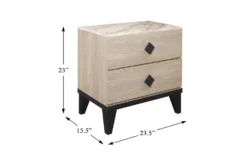 Corinne 23" 2 Drawer Nightstand -Furniture Store 317789 natural wood nightstand detail 45