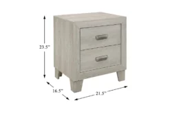 Davie 24" 2 Drawer Nightstand -Furniture Store 317790 white wood nightstand detail 45