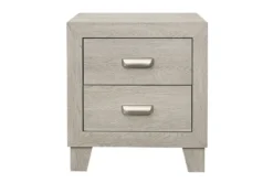 Davie 24" 2 Drawer Nightstand -Furniture Store 317790 white wood nightstand front 02