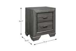 Declan Grey 27" 2 Drawer Nightstand -Furniture Store 317872 detail 45