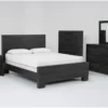 Derrie Black King 5 Piece Bedroom Set With Dresser, Mirror, Chest Of Drawers & Nightstand -Furniture Store 317972 black mdf bedroom set signature 01