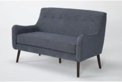 Kaycee Denim Settee -Furniture Store 318127 blue fabric settee side 19