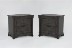 Remi 2 Drawer Nightstand With USB Set Of 2