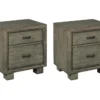 Arnett 2 Drawer Nightstand Set Of 2 -Furniture Store 318447 grey wood nightstand signature 01