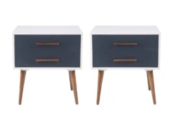 James Navy 2 Drawer Nightstand Set Of 2