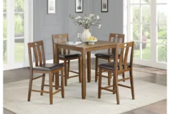 Zally 36" Counter Set For 4 -Furniture Store 318606 brown wood counter height set room 85