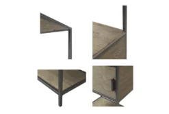 Darlen 48" Grey 3 Shelf Wood Bookcase With Storage Cabinet -Furniture Store 318636 grey wood bookcase detail 45